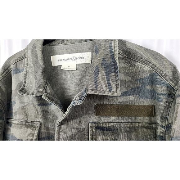 Treasure & Bond utility Camo green Jacket Sz XS [A24] - Picture 3 of 6
